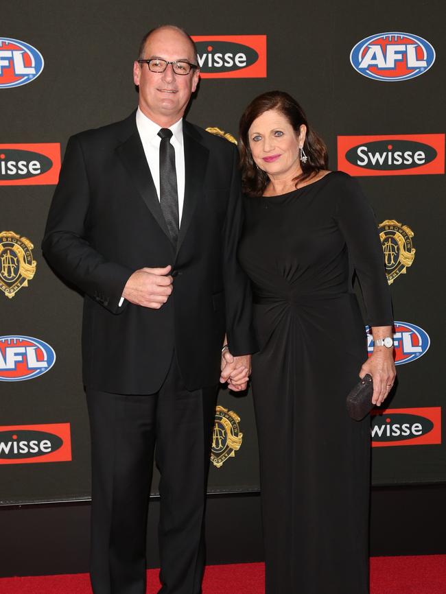 David and Libby Koch on the red carpet. Picture: Alex Coppel