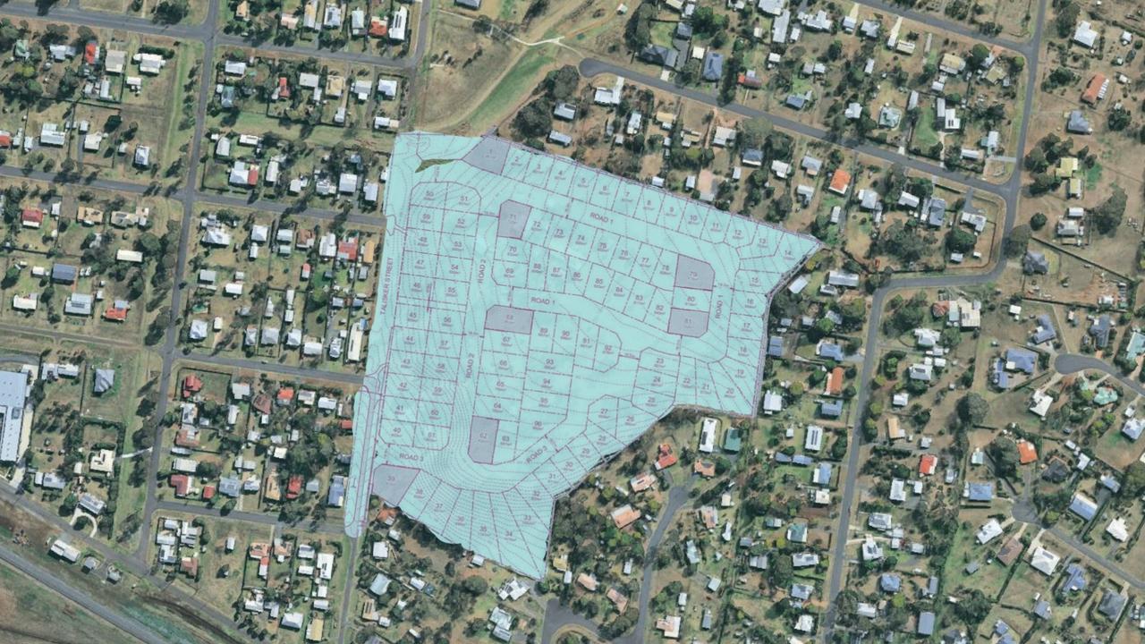 Concept art for a new 96-lot subdivision in Kingsthorpe, just outside Toowoomba, which has been lodged with the council.