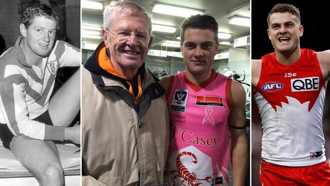 Max Papley and grandson Tom are both proud Swans.