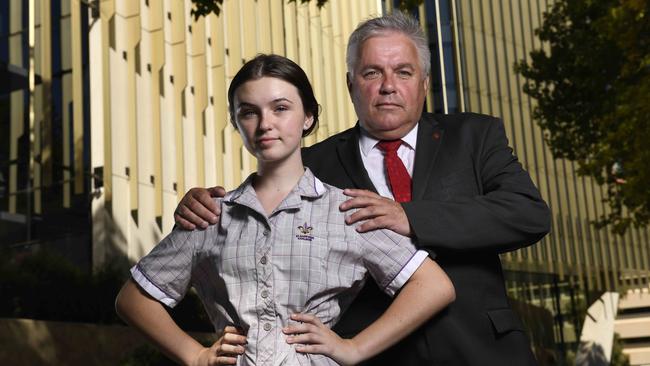 SA Senator Rex Patrick tried to get his daughter Audrey, 14, into Adelaide Botanic High but was rejected. Picture: Naomi Jellicoe