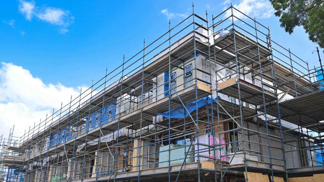 New dwelling approvals increased seven per cent in August, following a 7.4 per cent fall in July. Picture: NCA NewsWire / Brenton Edwards