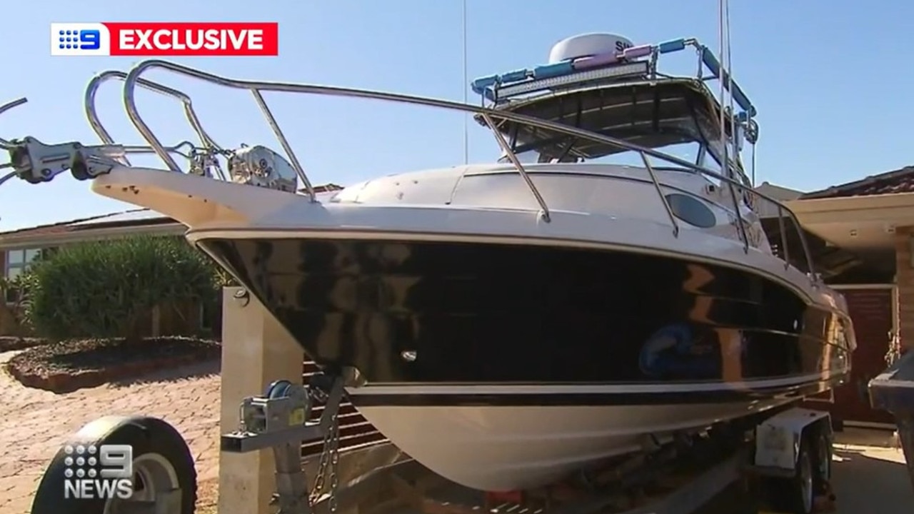 The Tuckfield family's boat. Picture: 9 News