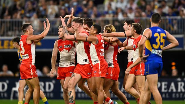 The Swans ran away big winners. (Photo by Daniel Carson/AFL Photos via Getty Images)