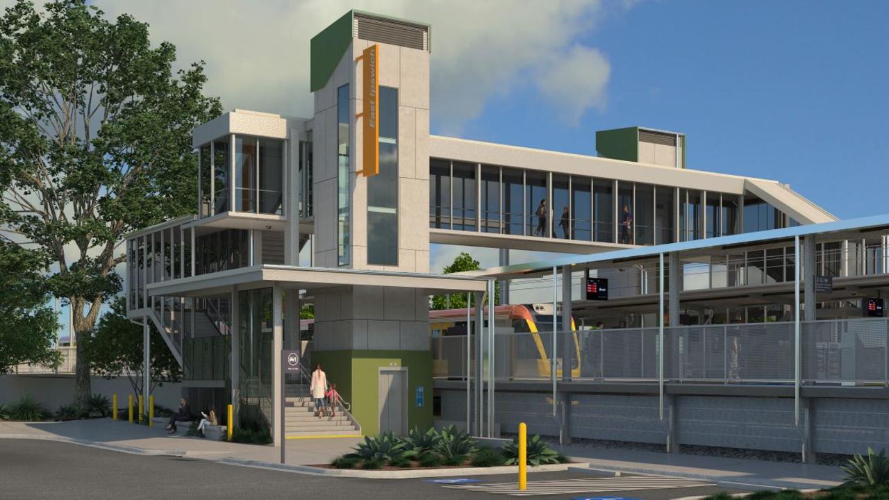 Render of the new East Ipswich train station, which is set to be completed by the end of the year.