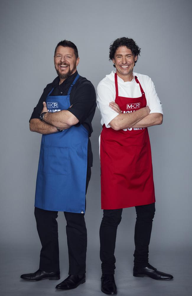 My Kitchen Rules judges Manu Feildel and Colin Fassnidge.