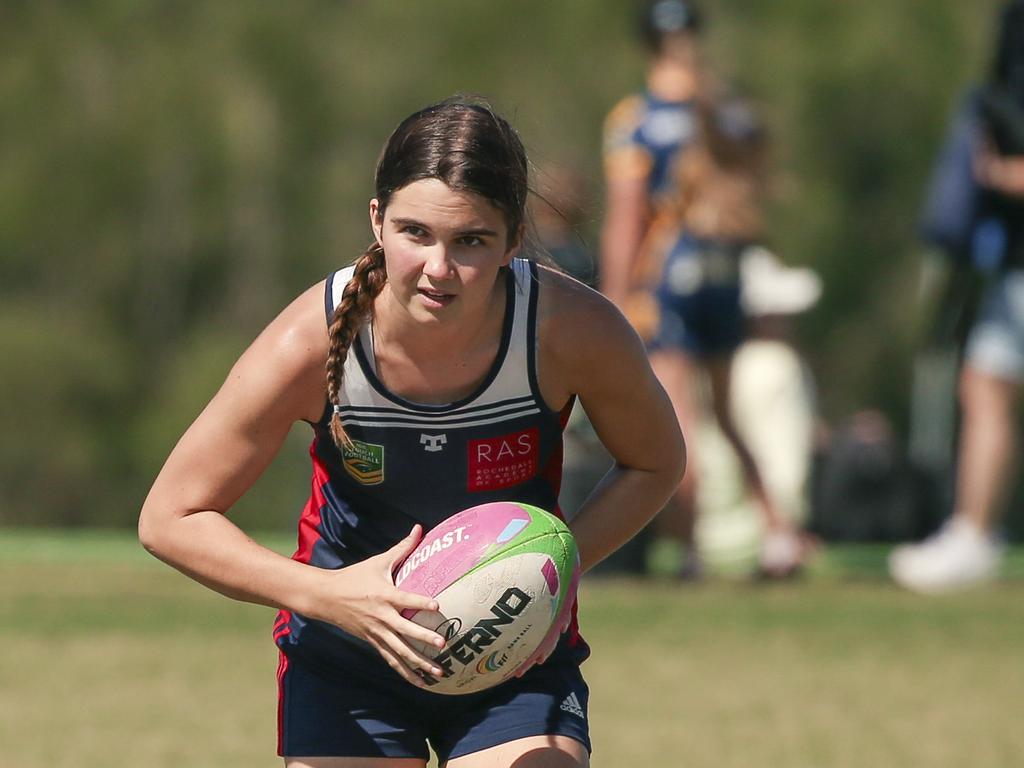 St Scholasticas V Rochedale Academy of Sport at the 2024 Gold Coast Titans All Schools Touch Football Picture: Glenn Campbell