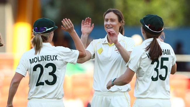 Ellyse Perry notched up her 300th international scalp. Picture: Getty Images