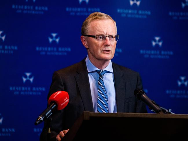 POOL. Australian Reserve Bank Governor Philip Lowe press conference after the BankÃs July board meeting. Photographed Tuesday 6th July 2021. Photograph by James Brickwood. AFR NEWS 210706