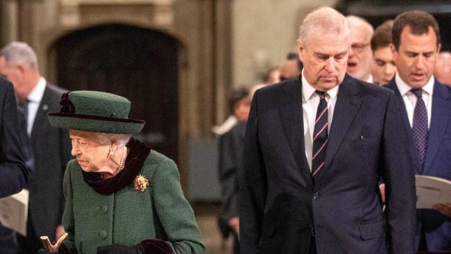 The Queen and her son in March. Picture: Richard Pohle/Pool/AFP