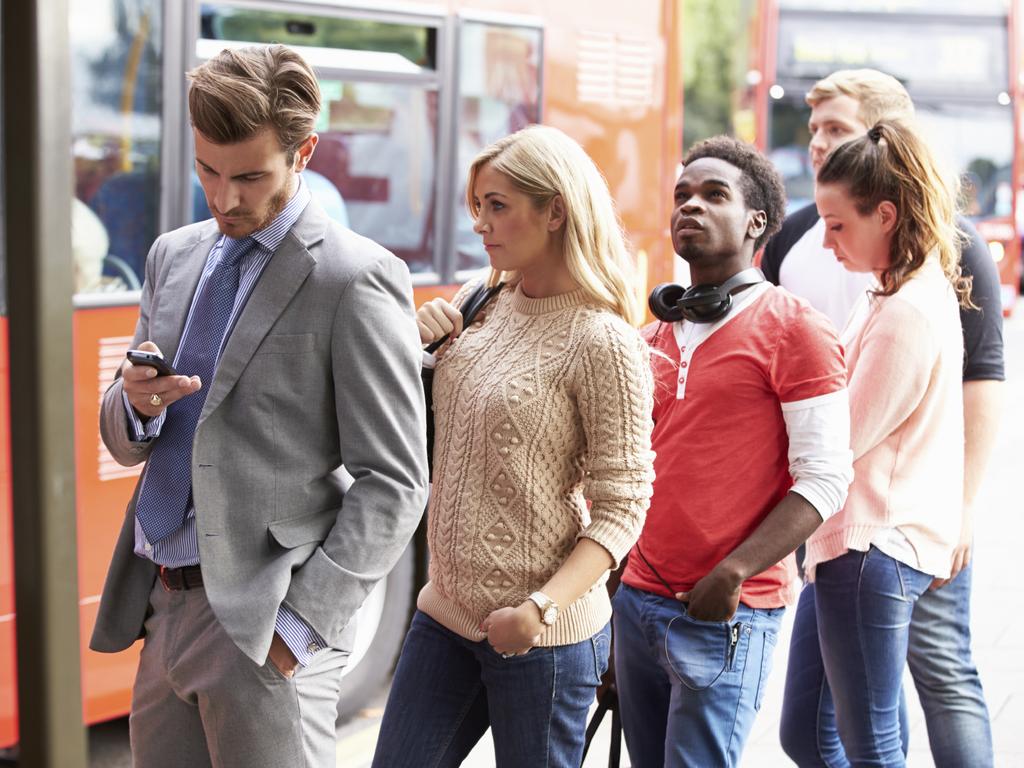 Queuing in silence. iStock.