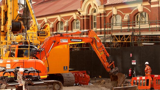 The Metro Tunnel project is expected to ease congestion around existing CBD train stations. Picture: Stuart McEvoy / The Australian.