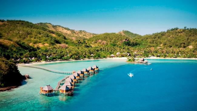 Completely owned by Fijian people, the Likuliku Lagoon Resort, Fiji, sits on the Malolo Island. PICTURE: Supplied