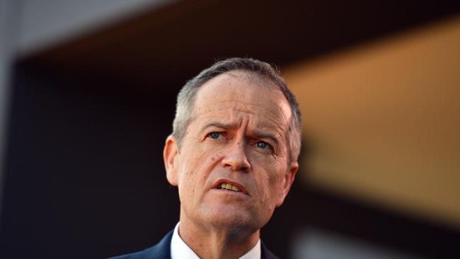 Leader of the Opposition Bill Shorten at a press conference at Campbelltown Hospital in Sydney, Tuesday, May 1, 2018. (AAP Image/Mick Tsikas) NO ARCHIVING