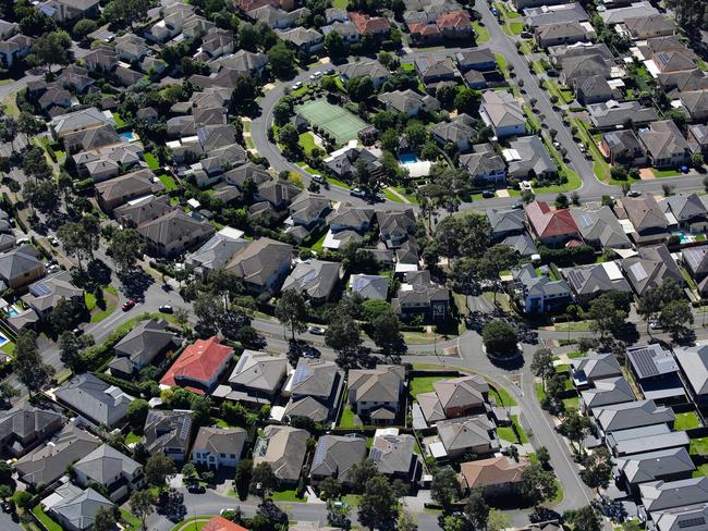 Housing developments in Western Sydney have boomed, leaving public infrastructure behind. Picture: NCA NewsWire / Gaye Gerard