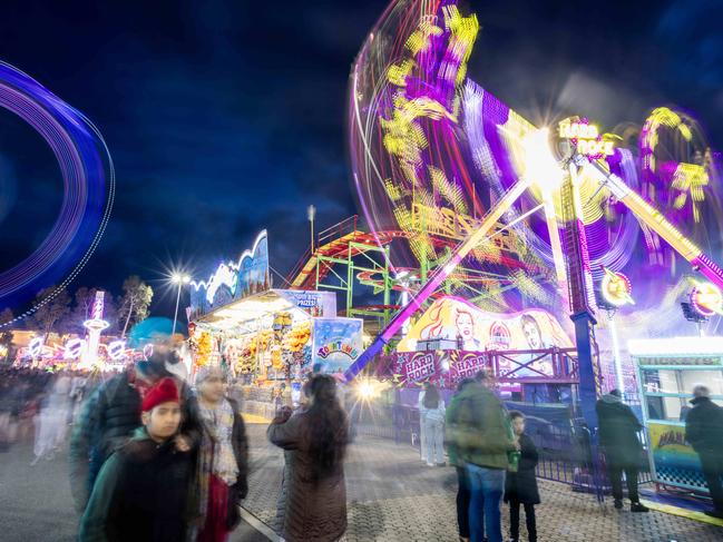 8th September, 2023:  Royal Adelaide show side show alley at night.. Picture: Kelly Barnes