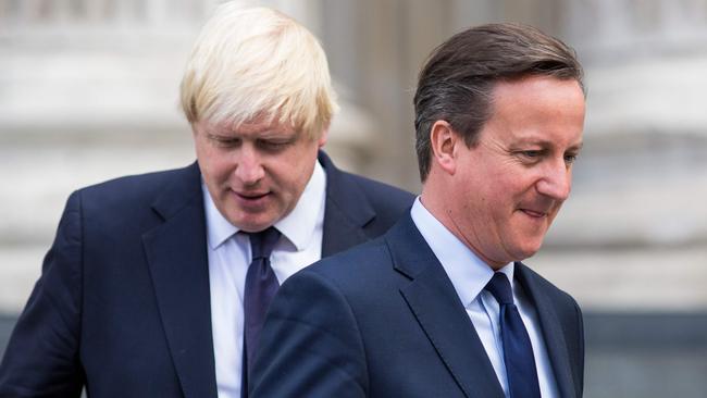 Then Prime Minister David Cameron (R) with then London Mayor Boris Johnson in 2015.