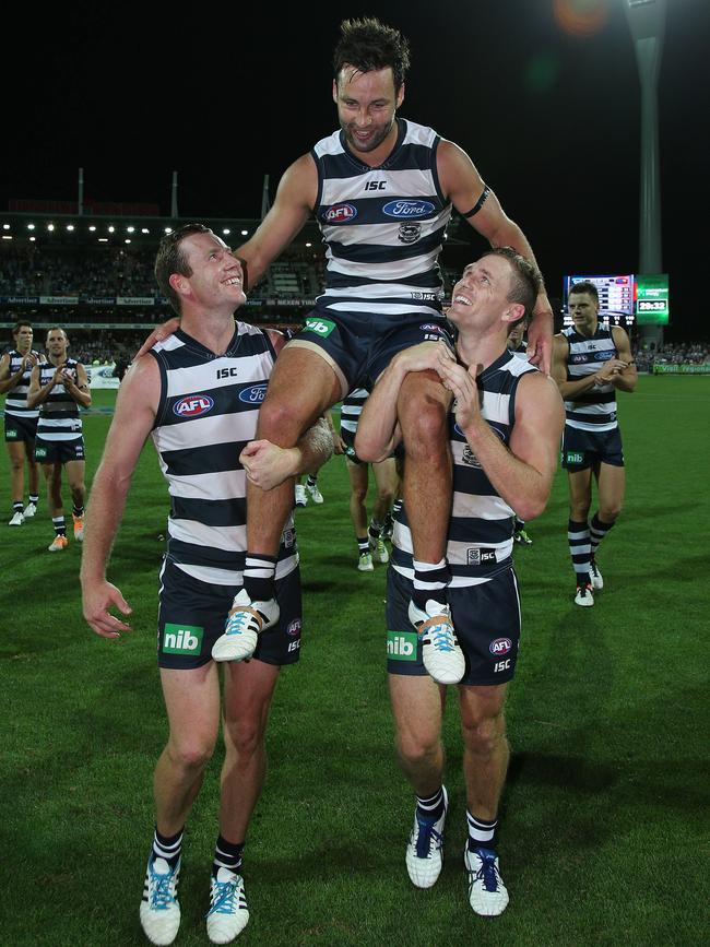 Cats legends Steve Johnson and Jimmy Bartel were on the GWS side of negotiations.