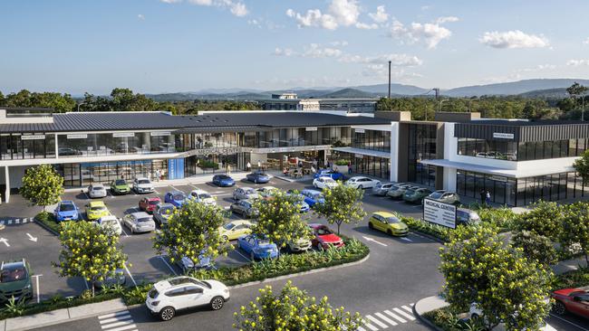 An artist's impression of the planned development at 187-195 Foxwell Rd, in the Coomera Health Precinct.