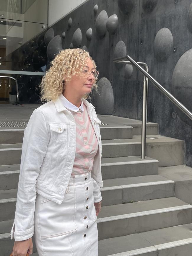 Karly Rae leaving Newcastle Local Court. Picture: NewsLocal