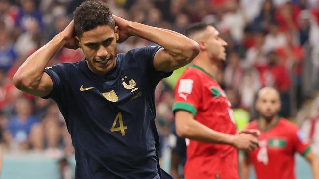 Rapahel Varane is one of three players who missed training with illness. Picture: KARIM JAAFAR / AFP)