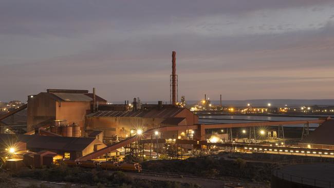 Hummock Hill Lookout in Whyalla overlooks the struggling Whyalla Steelworks. Picture: Brett Hartwig