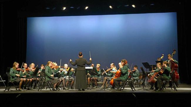 The Cathedral College in Section 559 - String Orchestra Secondary Students Open (Rockhampton Youth Orchestra perpetual trophy). Picture: Jann Houley