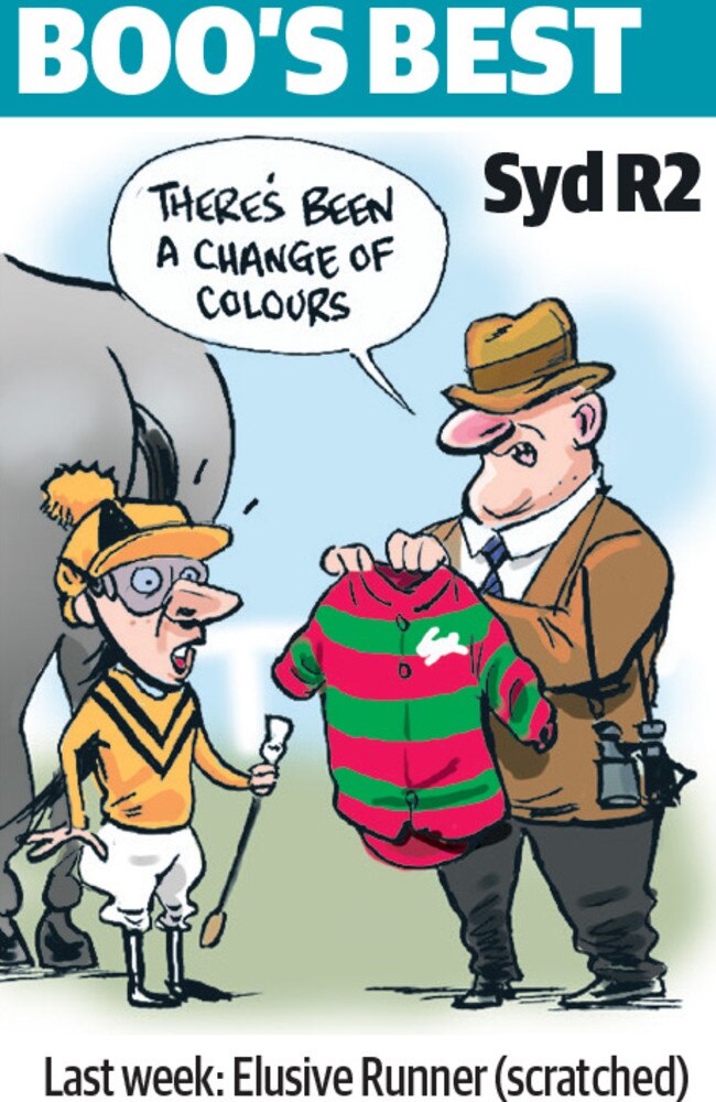 Boo Bailey’s cartoon tip for Rosehill.