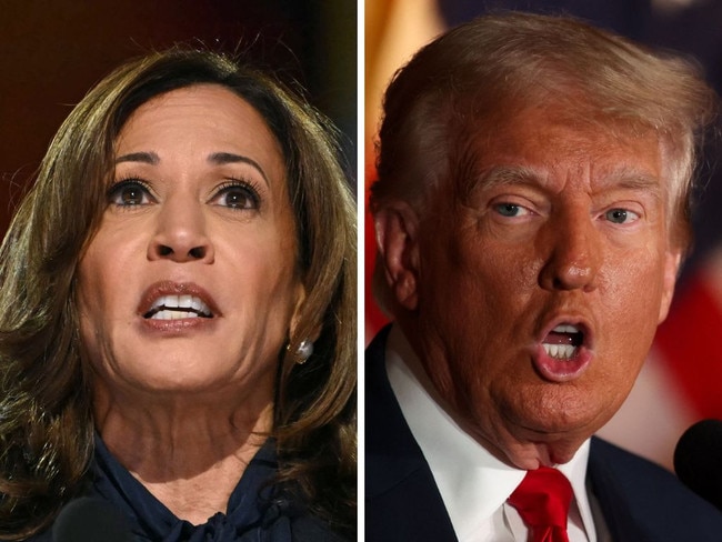 Kamala Harris and Donald Trump. Picture: AFP