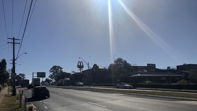 The busy section of Pennant Hills Rd near Carlingford Court, close to where the crash happened.