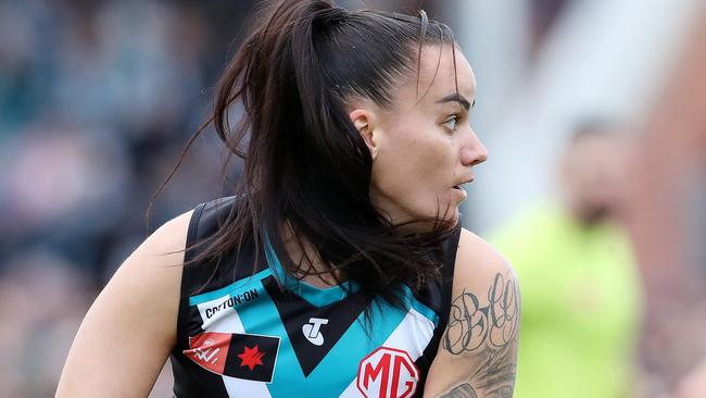 Gemma Houghton of the Power during the match between Port Adelaide and the Western Bulldogs. Picture: Sarah Reed / Getty Images