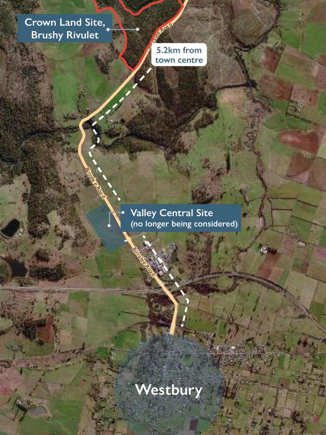 Northern Regional Prison. Satellite map Crown and central site. Supplied