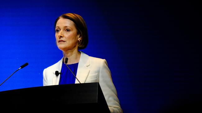 Telstra chief executive Vicki Brady apologised to the family of the person who died after their call was unable to be directly connected to Ambulance Victoria. Picture: NCA NewsWire / Luis Ascui