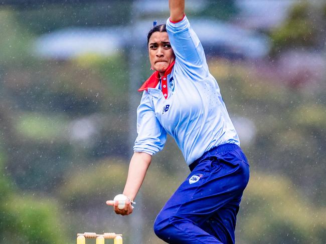 NSW Metro rep Mayher Singh turned on the power with the bat for Northern District. Picture: Linda Higginson / Cricket Australia