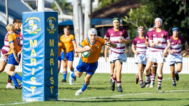 Joel Drew. AIC First XV rugby action between St Peters and Ashgrove in round four. Picture credit: Denver Jensen.