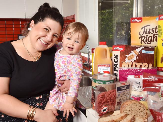 Carmen Carnovale with 13-month-old daughter Matilda. Picture: Nicky Connolly