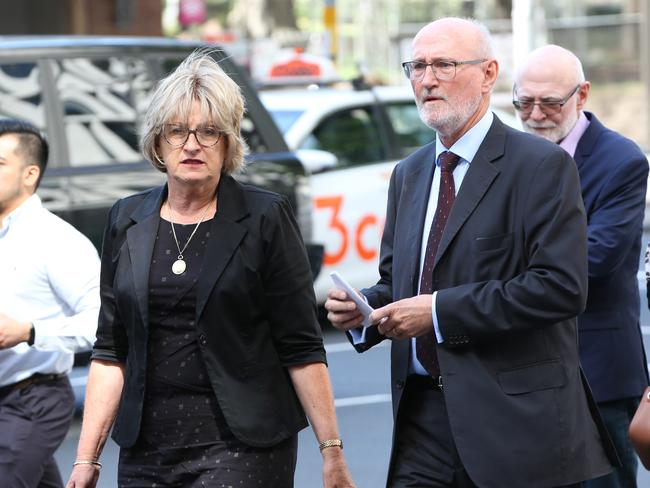 The parents of Annabelle Deall arrive at the court. Picture: Damian Shaw