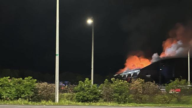 Firefighters were tasked with containing a major inferno that engulfed the main building at the Portsmith Transfer Station last week. Picture: Tee Kay