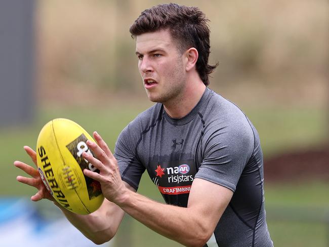 Clayton Gay at last year’s Draft training session. Pic: Michael Klein