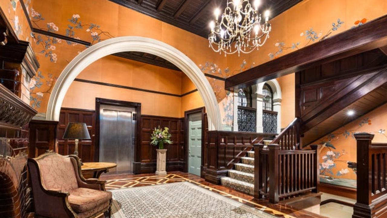 The foyer at circa 1903 Ardenbraught in Point Piper, where Goldman Sachs chief Zac Fletcher has sold an apartment for circa $13m.