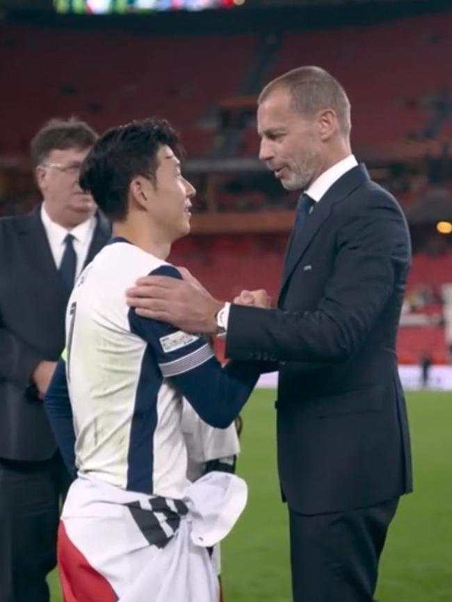 They ran out of medals for Son Heung-Min. Photo: Stan Sport.