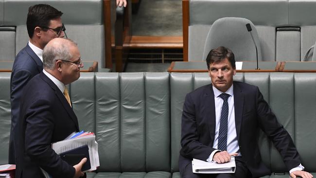 Energy Minister Angus Taylor during question time in Canberra yesterday. Picture: AAP