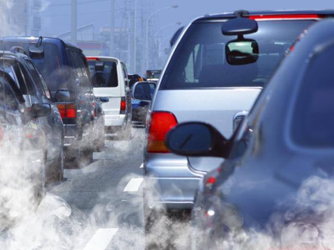 Generic image of pollution from cars stuck in traffic.