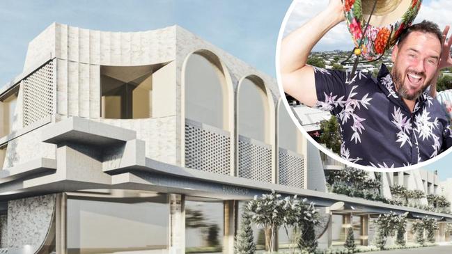 Developer Justin O'Donnell has revealed what his Bulimba rooftop dining area will look like.