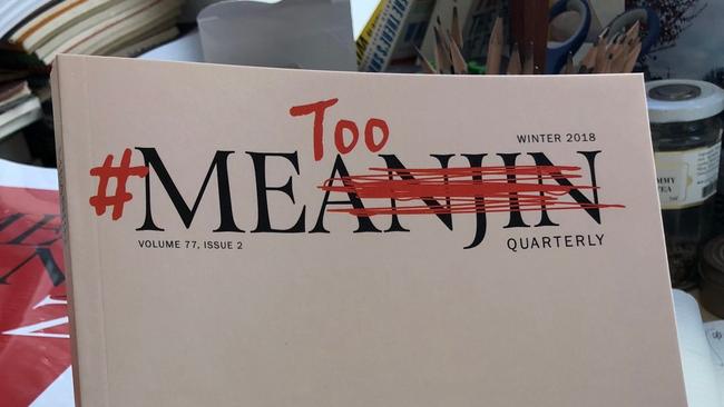 Jonathan Green's tweet of the new Meanjin cover.https://twitter.com/GreenJ/status/1003459265191817216