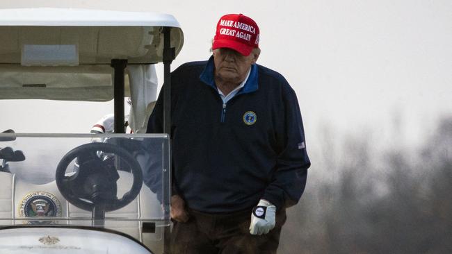 Donald Trump at his golf course in Sterling, Virginia, on Monday (AEDT). Picture: Getty Images.