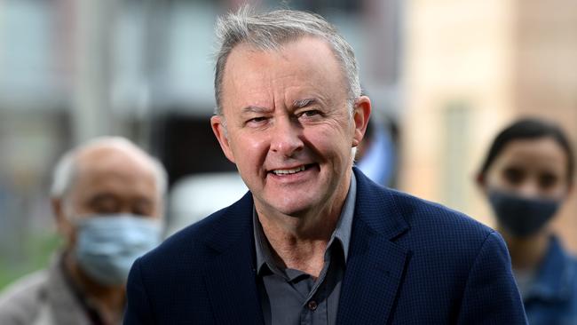 Opposition Leader Anthony Albanese has sided with France in its dispute with the Australian government. Picture: NCA NewsWire/Bianca De Marchi