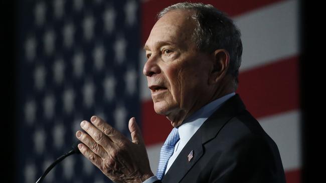 Democratic presidential candidate and former New York City Mayor Mike Bloomberg speaks during a campaign event on Thursday in Salt Lake City.