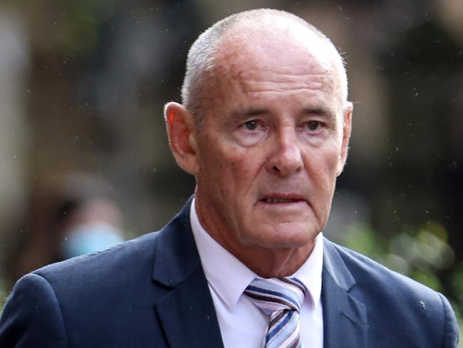 SYDNEY, AUSTRALIA - NewsWire Photos MAY 9, 2022:  Chris Dawson pictured as he arrives at the Supreme Court, Sydney CBD. Ex-Newtown Jets player and school teacher Chris Dawson was charged with murdering his wife Lynette in 1982.Picture: NCA NewsWire / Damian Shaw