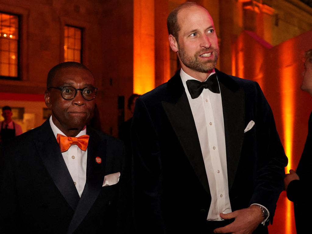 Prince William with Chief Executive of Centrepoint Seyi Obakin during the Centrepoint Awards at the British Museum in London. Picture: AFP