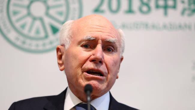 24/09/2018: Former Prime Minster John Howard speaking at the Sino-Australasian Entrepreneurs Summit (SAES) 2018 in Sydney on Monday. Hollie Adams/The Australian